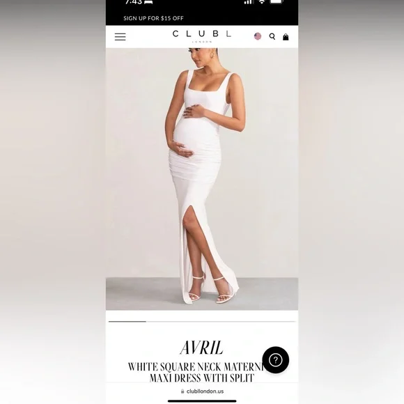 Club L London | Dresses | Club London White Maternity Dress Size 6 Us |  Poshmark